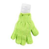 opal crafts exfoliating gloves lime green