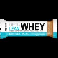 optimum nutrition opti lean whey bar chocolate caramel 53g green