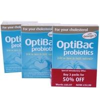 Optibac Probiotics For Cholesterol Triple Pack
