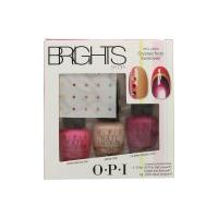 OPI Nail Polish Brights Gift Set 15ml Hotter Than You Pink + 15ml Samoan Sand + 15ml The Berry Thought of You + Crystals from Swarovski + 2g Nail Glue