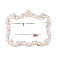 open ornate vintage inspired frame in antique white white