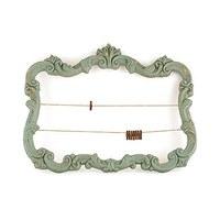 Open Ornate Vintage Inspired Frame in Aged Green - Daiquiri Green