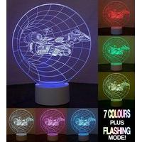 optical illusion 3d starship lamp