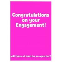 Open Bar | Engagement Card | WB1078