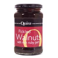 opies pickled walnuts matured in rich ruby port