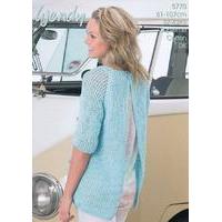 Open Back Sweater in Wendy Supreme Cotton DK (5770w)