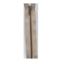 Opti Antique Brass Metal Open End Zips 75cm Beige