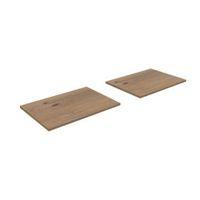 oppen natural oak effect shelf l748mm d450mm pack of 2