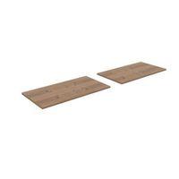 Oppen Natural Oak Effect Shelf (L)998mm (D)450mm Pack of 2