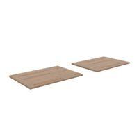 Oppen Natural Oak Effect Shelf (L)499mm (D)450mm Pack of 2