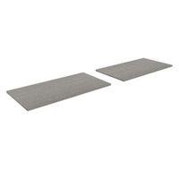 oppen grey oak effect shelf l998mm d450mm pack of 2