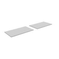 Oppen White Shelf (L)998mm (D)450mm Pack of 2