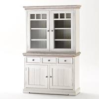 Opal Display Cabinet In Acacia White Wood