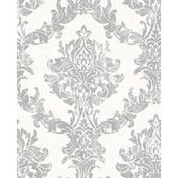 Opal Damask White / Silver