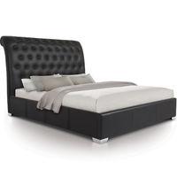 opulent extra tall scroll luxury leather extra storage ottoman bed dou ...