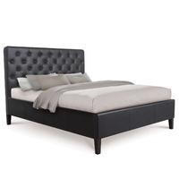 Opulent Tall Luxury Leather Bed - Kingsize - Black