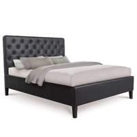 Opulent Tall Luxury Leather Bed - Small Double - Black