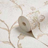 opus roselea soft grey floral trail wallpaper