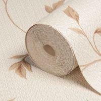 Opus Lucia Trail Beige Leaf Wallpaper