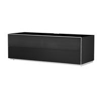 Optimum Project PRO1300FG Gloss Black TV Stand w/ Split Acoustic / Glass Front Flap