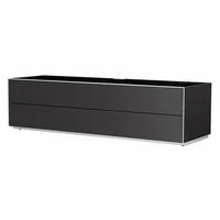 Optimum Project PRO1600GG Gloss Black Large TV Stand w/ Double Glass Doors