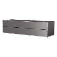 optimum project pro1600gg graphite grey large tv stand w double glass  ...