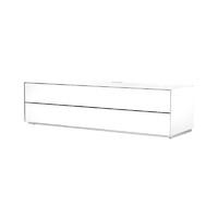 optimum project pro1600gg brilliant white large tv stand w double glas ...