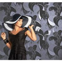 opus muras courtesan claudine wallpaper in rich ebony 10m roll courtes ...