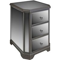 opera hexagonal mirrored 3 chest of drawer