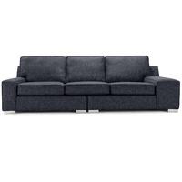 opera fabric 4 seater sofa black