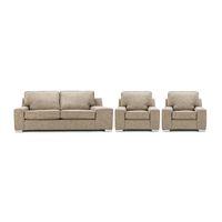 Opera Fabric 3 Seater and 2 Armchair Suite Nutmeg