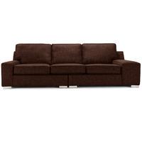 Opera Fabric 4 Seater Sofa Chocolate