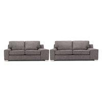 Opera Fabric 3 and 2 Seater Suite Grey