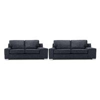 Opera Fabric 3 and 2 Seater Suite Black