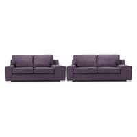 Opera Fabric 3 and 2 Seater Suite Mulberry