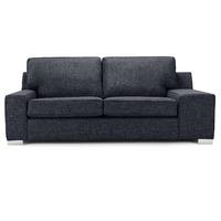 Opera Fabric 3 Seater Sofa Black