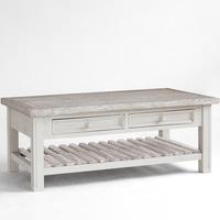 opal coffee table in white pine farmhouse style