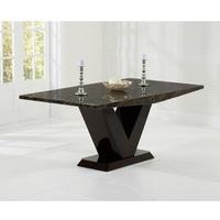 Ophelia Marble Dining Table Rectangular In All Brown