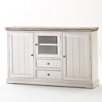 Opal Highboard In White Pine With 2 Drawers