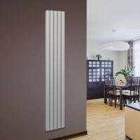 Opague Vertical Radiator Silver (H)1800 mm (W)345 mm