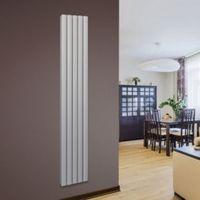 Opague Vertical Radiator Silver (H)2000 mm (W)485 mm