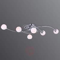 opal coloured lampshades 6 blb ceiling light ketty