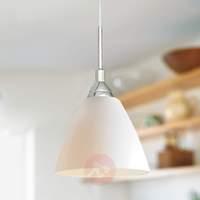 Opal-white glass Read hanging light, 20 cm