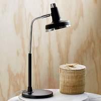 Opera black LED table lamp with chrome details
