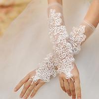 Opera Length Fingerless Glove Lace Bridal Gloves Party/ Evening Gloves Spring Summer Fall Winter Pearls lace