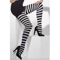 opaque tights black amp white striped