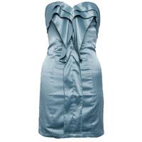 opulence structured panel satin dress