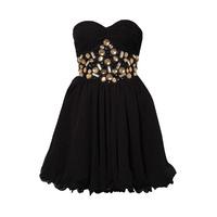 opulence rhinestone embellished bandeau dress