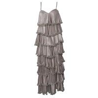 Opulence Metallic Tiered Maxi Dress