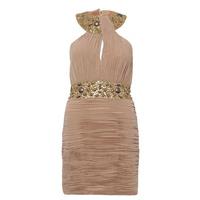 Opulence Mosaic Embellished Cut Out Dress